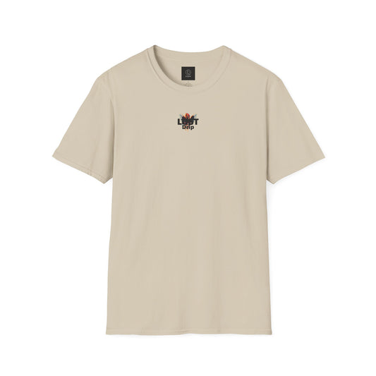 beige Lost Drip unisex t-shirt – fire graphic tee for men and women streetwear