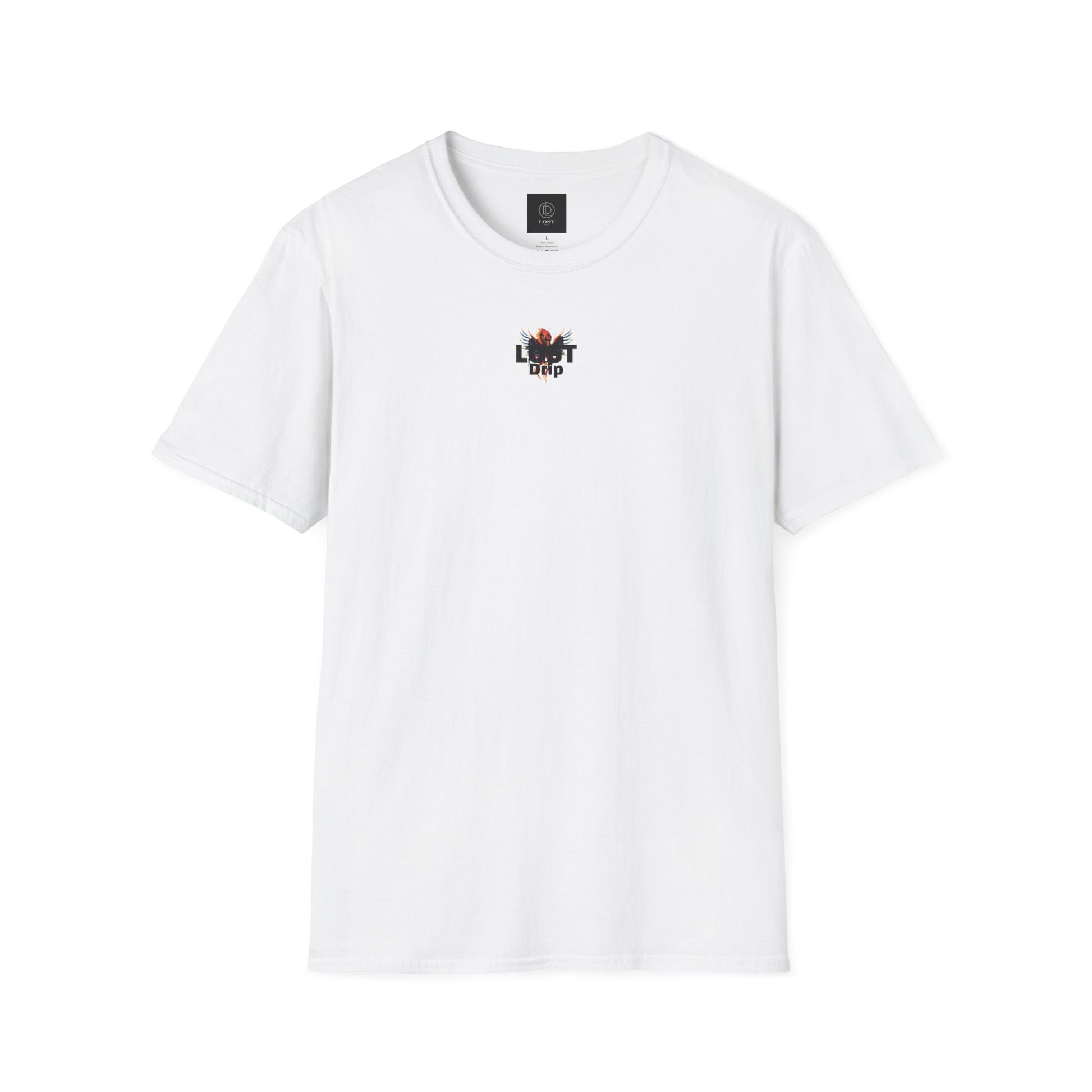 white Unisex flame design t-shirt – cool graphic tee for men and women